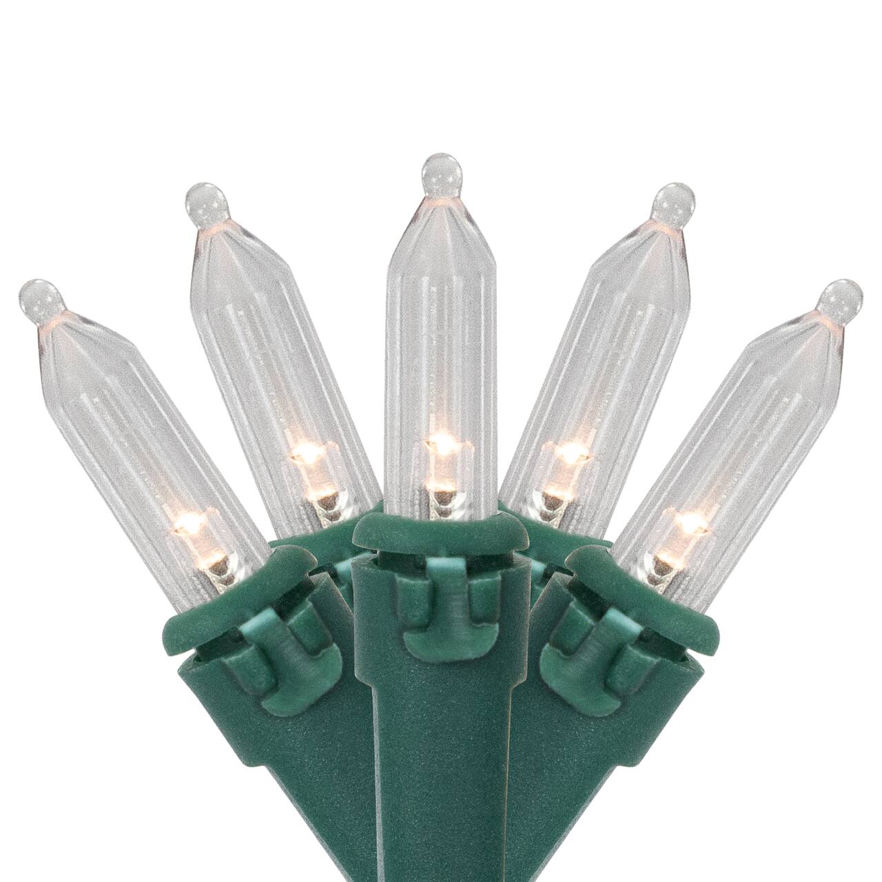 Battery Operated LED Mini Christmas Lights - Warm White - 15.75' Green Wire - 50ct